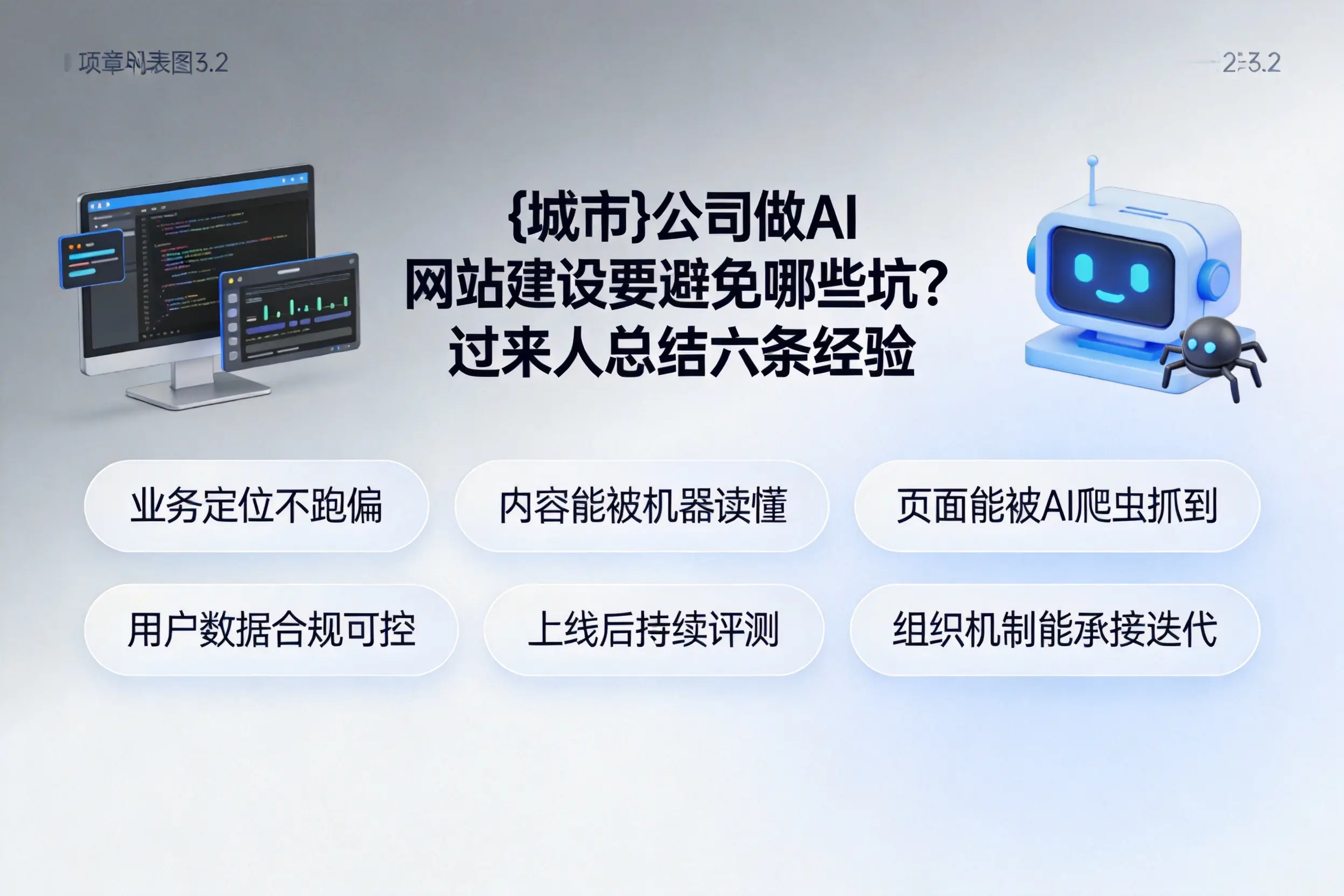 清远公司做AI网站建设要避免哪些坑?过来人总结六条经验