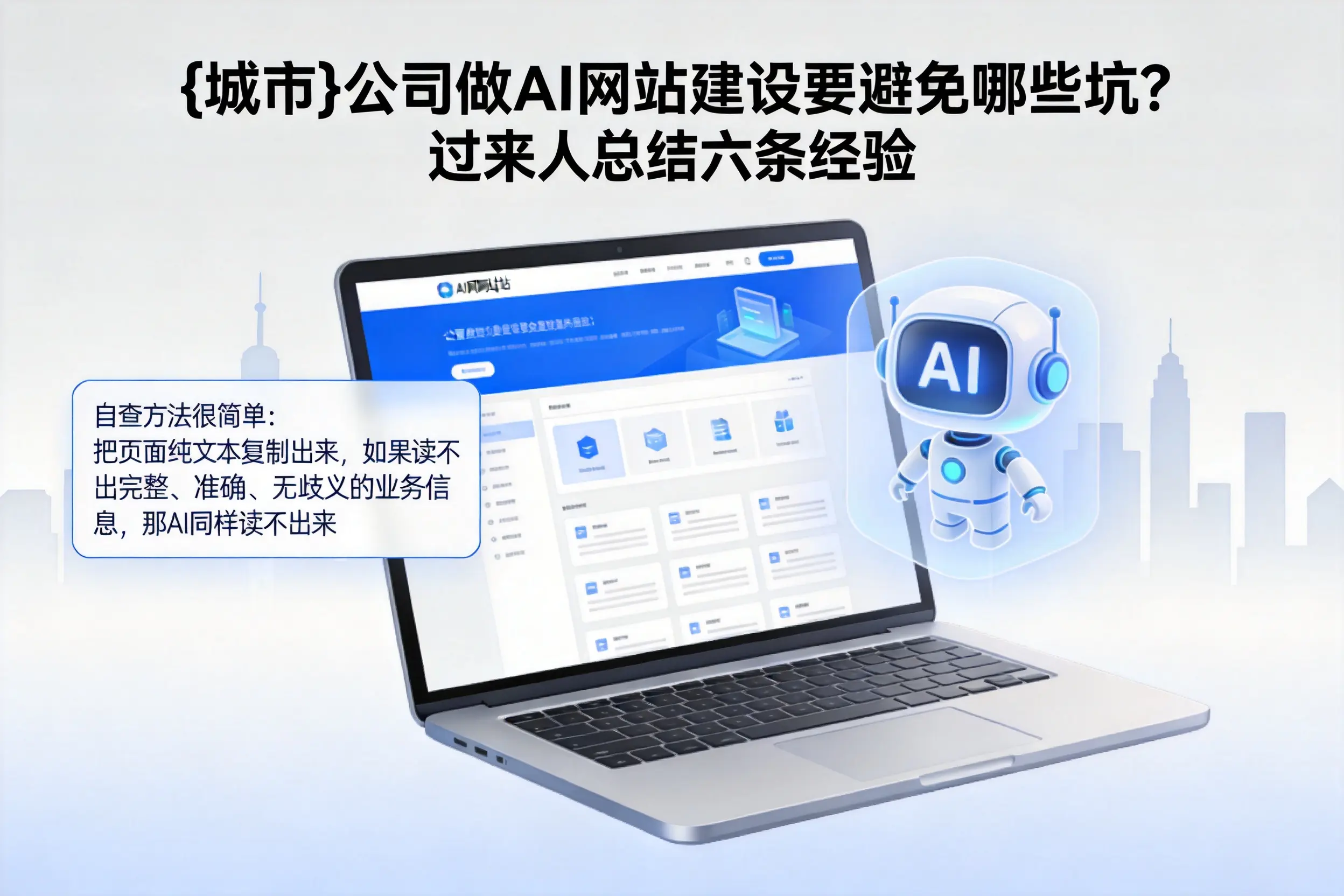 清远公司做AI网站建设要避免哪些坑?过来人总结六条经验