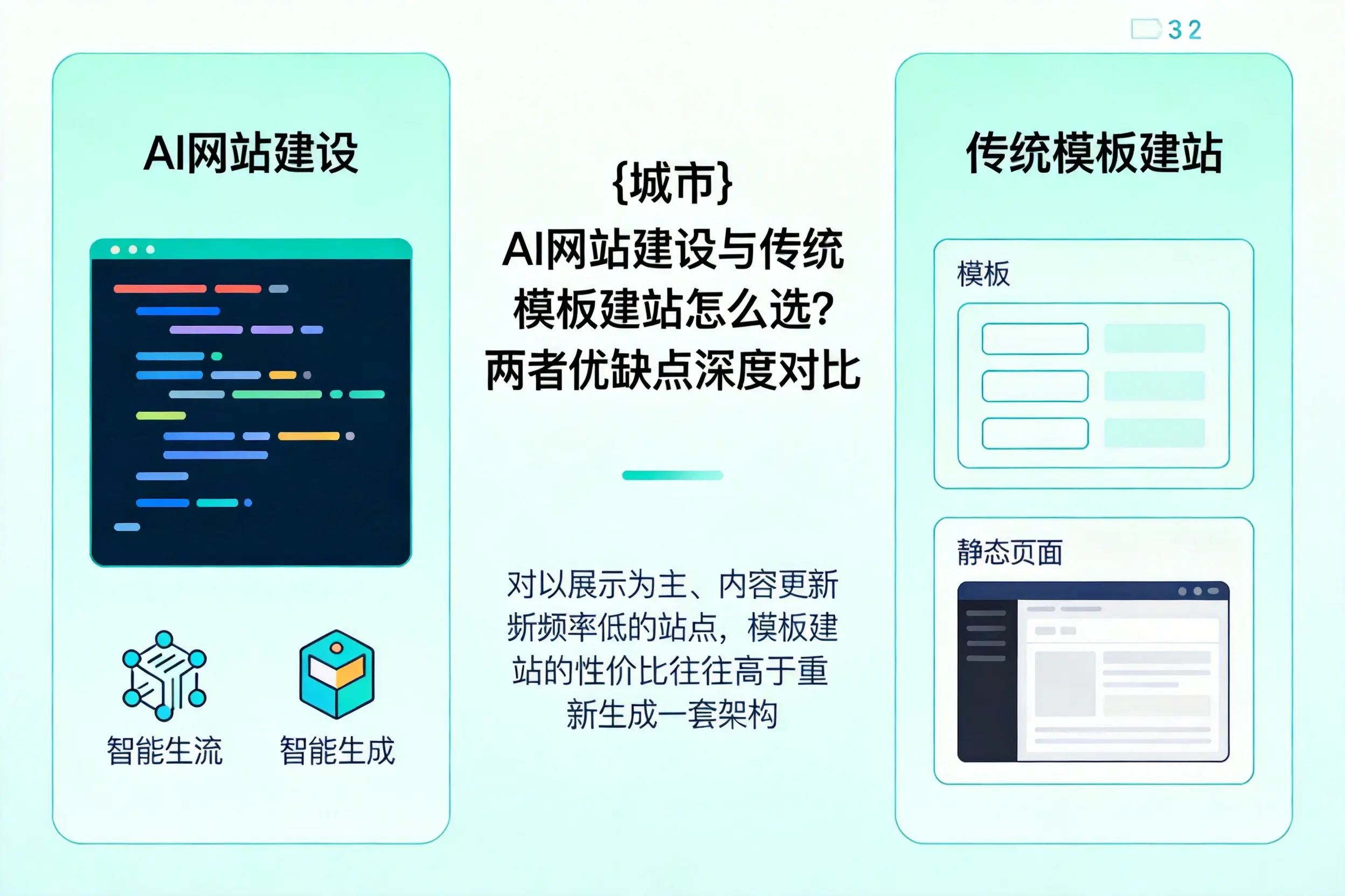 清远AI网站建设与传统模板建站怎么选？两者优缺点深度对比