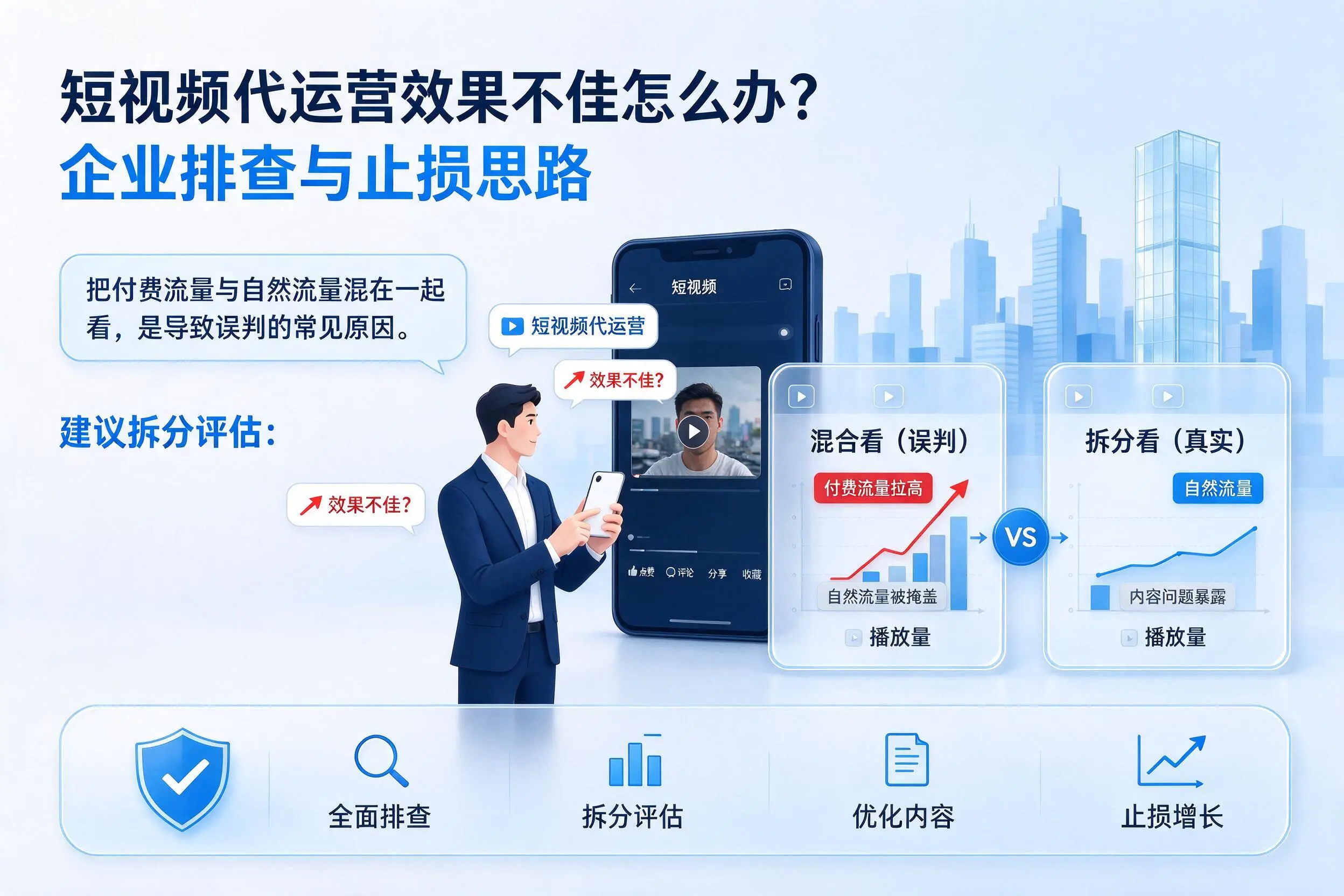 短视频代运营效果不佳怎么办?清远企业排查与止损思路