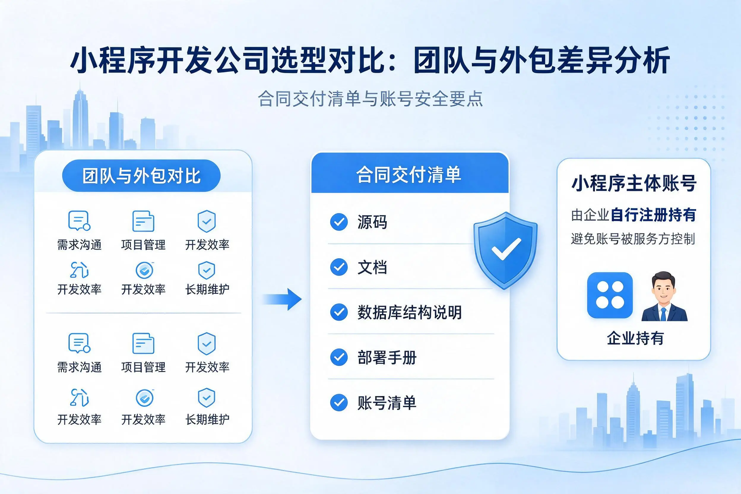 清远小程序开发公司选型对比:团队与外包差异分析