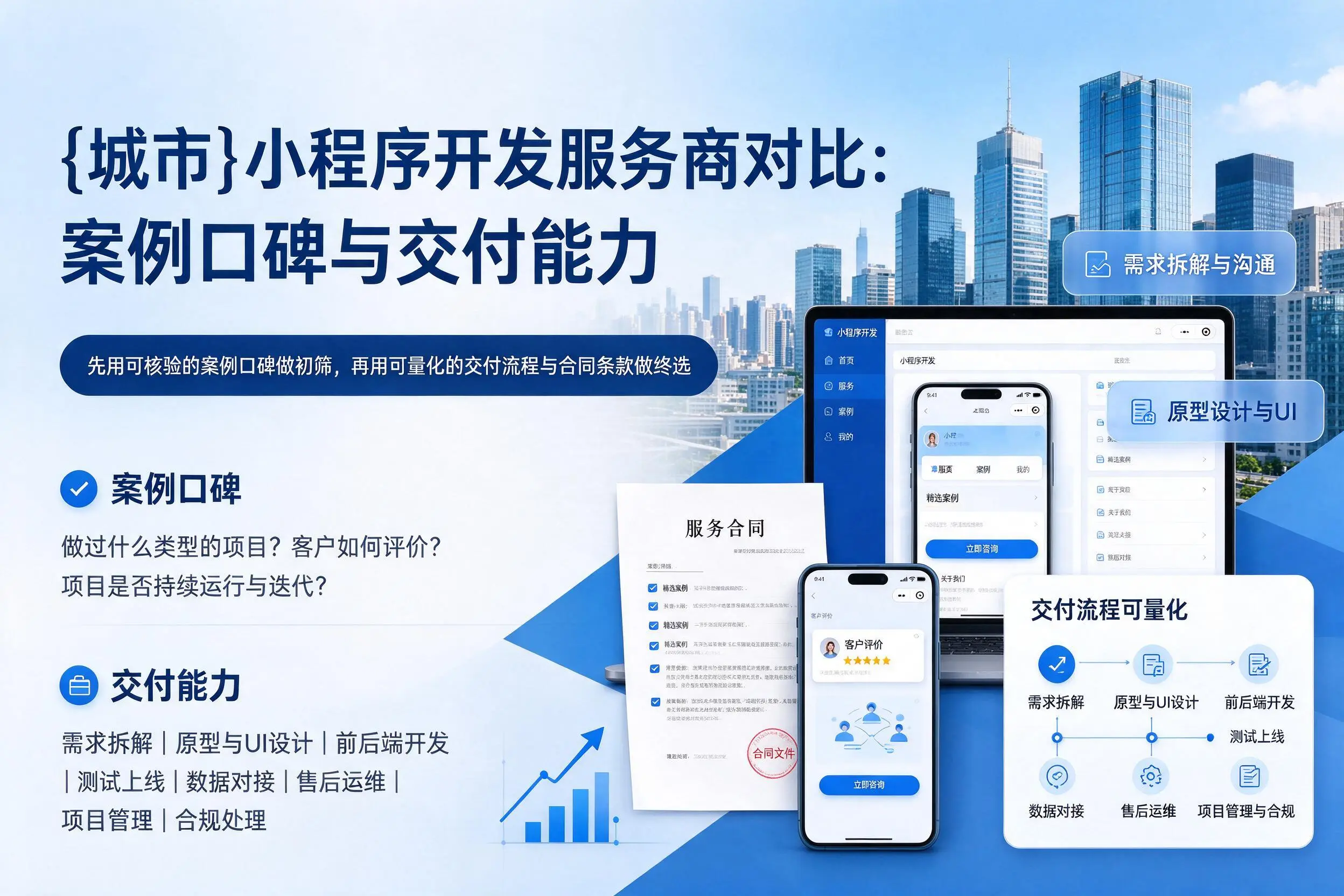 清远小程序开发服务商对比:案例口碑与交付能力