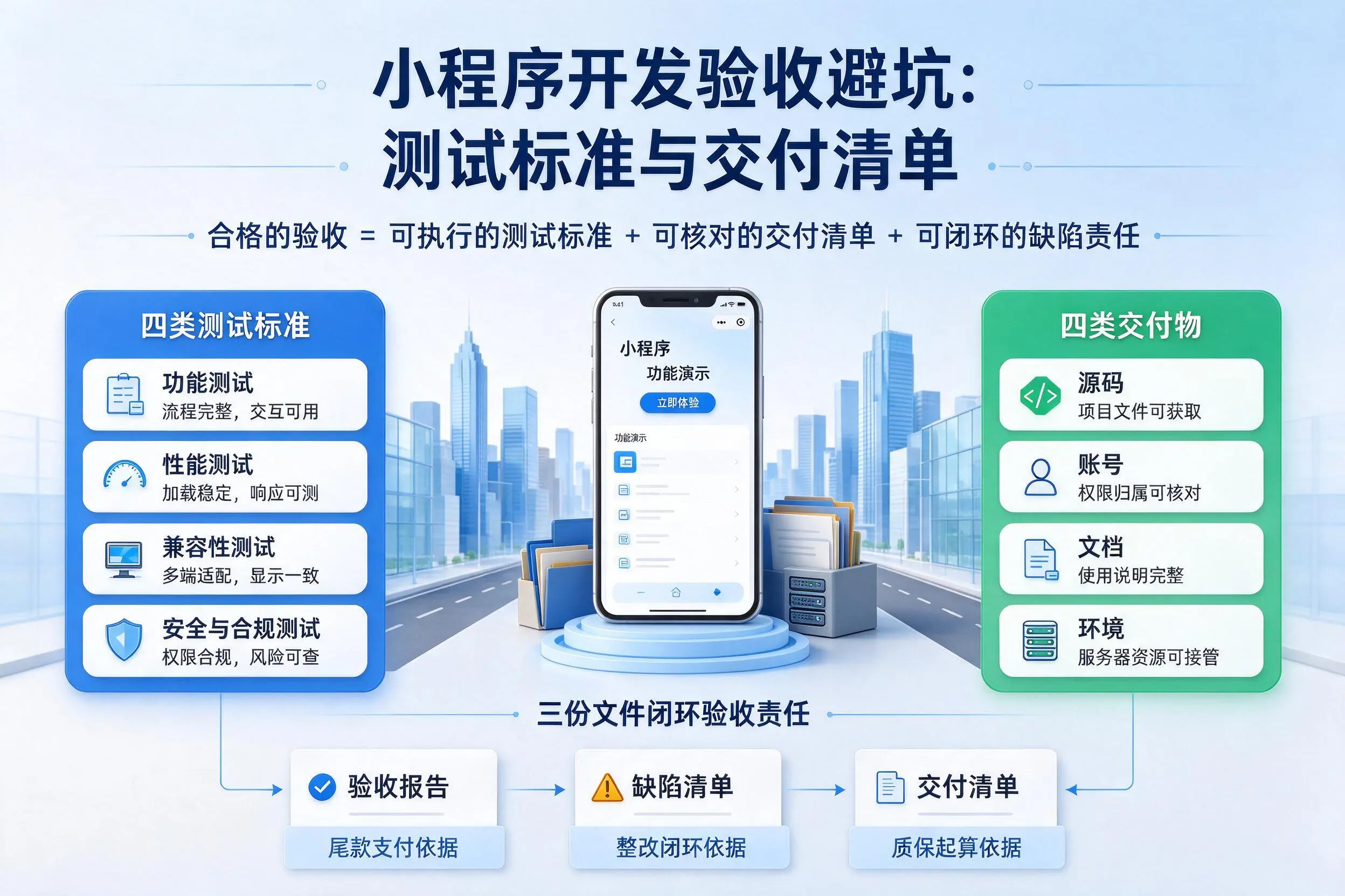 清远小程序开发验收避坑：测试标准与交付清单