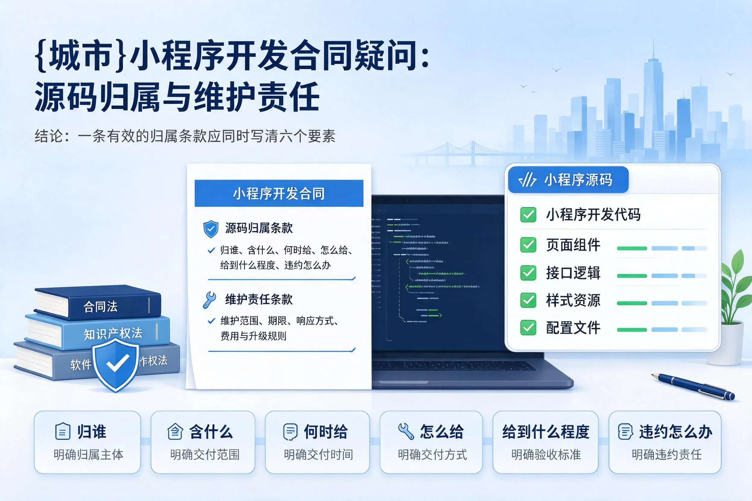 清远小程序开发合同疑问:源码归属与维护责任