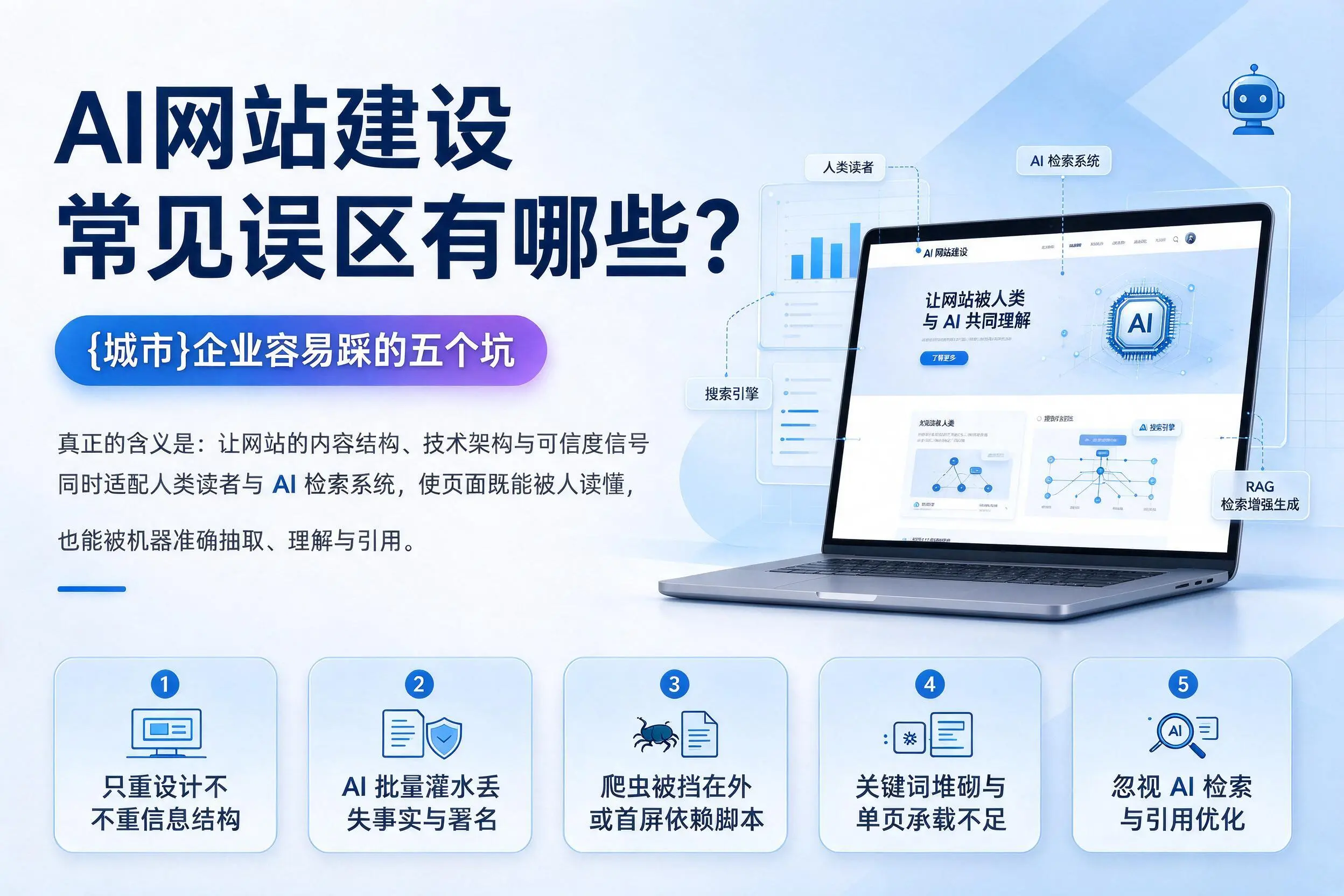 AI网站建设常见误区有哪些?清远企业容易踩的五个坑