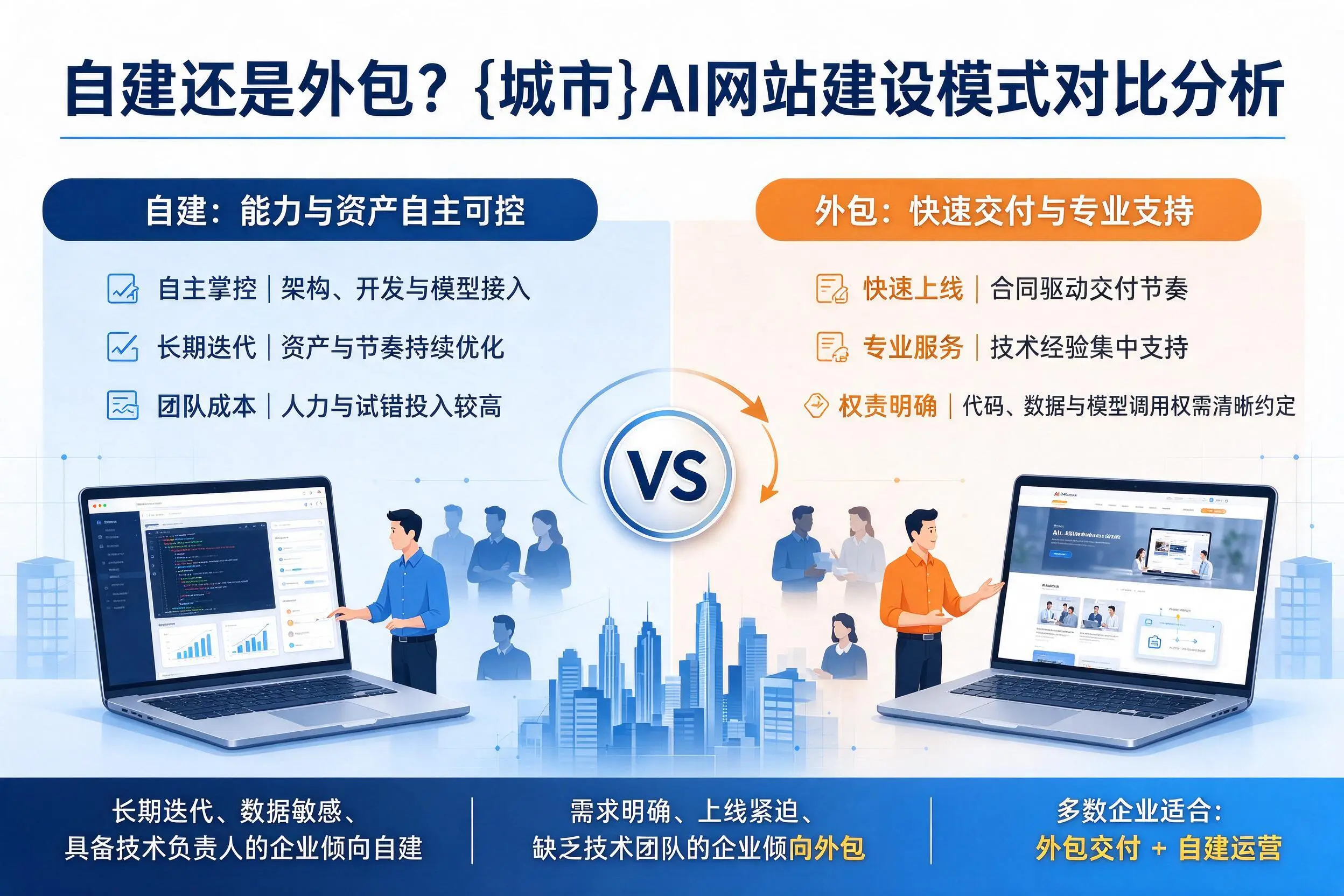 自建还是外包？清远AI网站建设模式对比分析