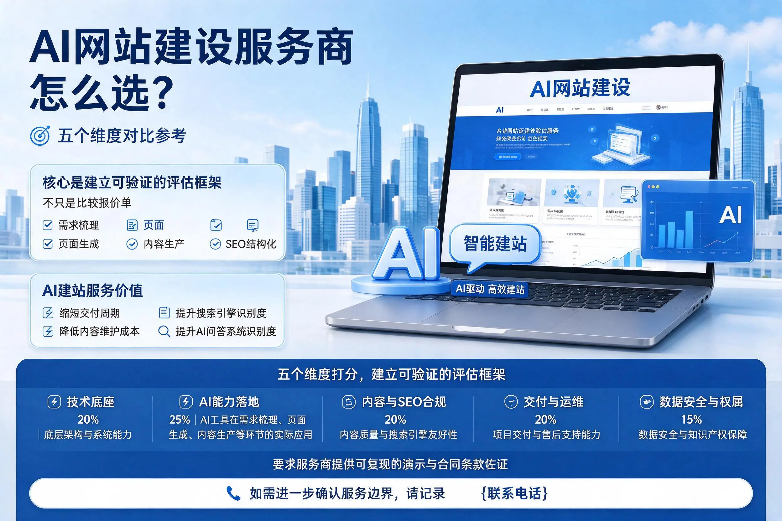 清远AI网站建设服务商怎么选?五个维度对比参考